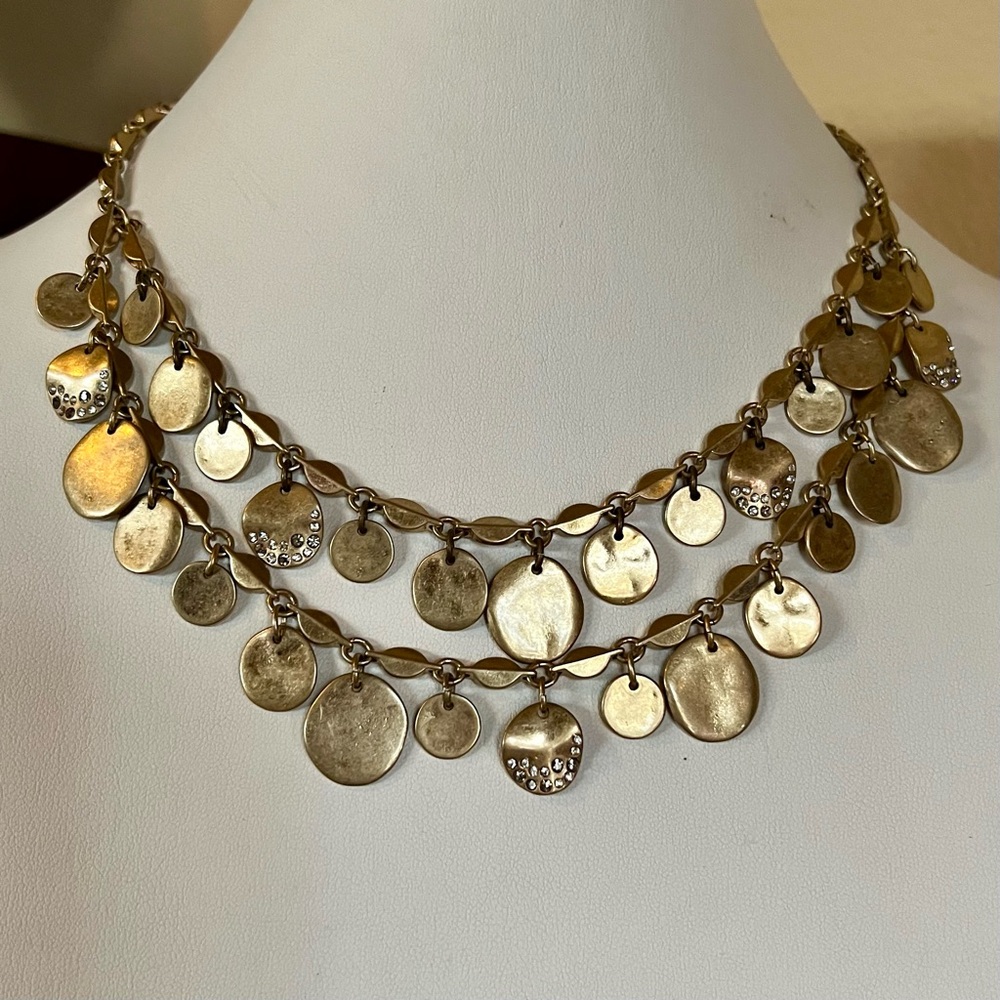 Chloe + Isabel Pavé Paillette Two-Row Necklace